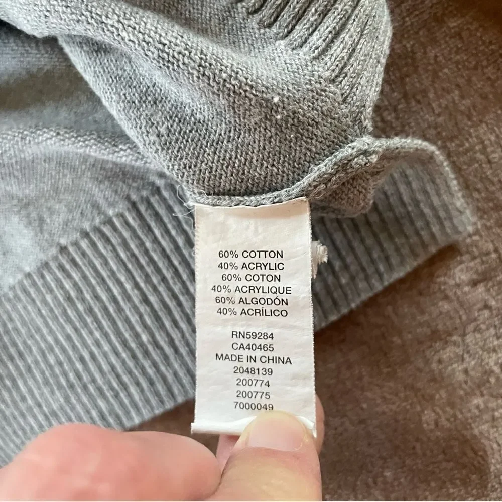 Place Girls Gray Sweater with Bright Pink Heart - Picture 5 of 5